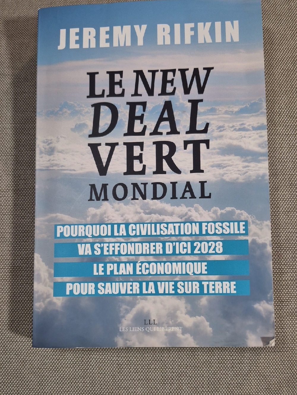 Le New Deal Vert Mondial by Jeremy Rifkin - Blue Cover